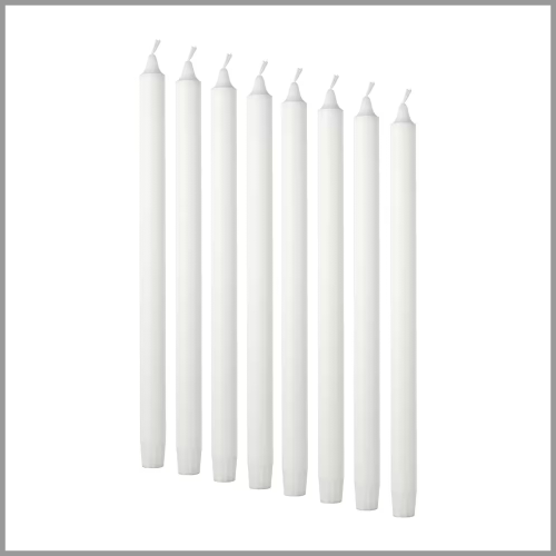 Ikea Jubla Candle Stick White Unscented 13.75in 1ea