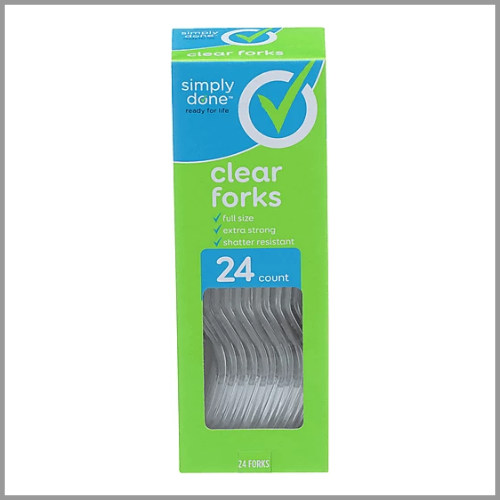 Simply Done Forks Clear Plastic 24pk