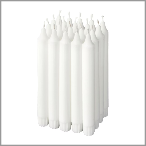 Ikea Jubla Candle Sticks White Unscented 7.5in 20pk