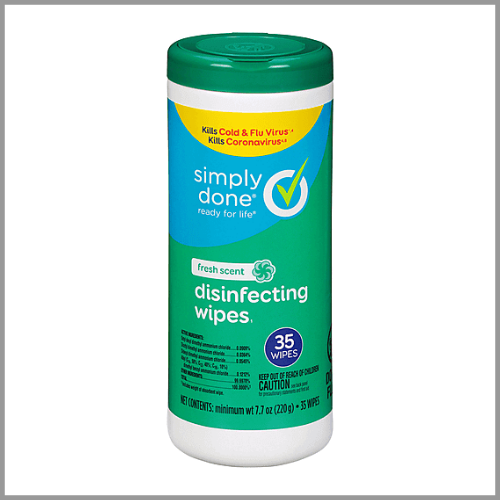 Simply Done Disinfecting Wipes Fresh 35ct