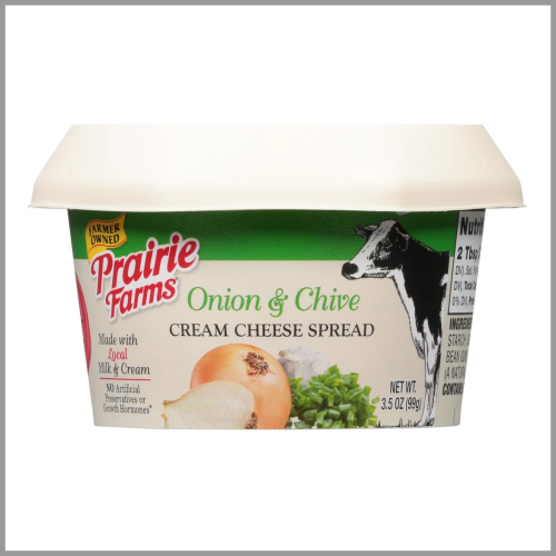 Prairie Farms Cream Cheese Spread Onion and Chive 3.5oz