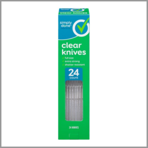 Simply Done Knives Clear Plastic 24pk
