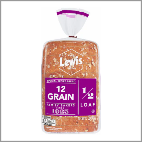 Lewis Bake Shop Bread 12 Grain Half Loaf 12oz