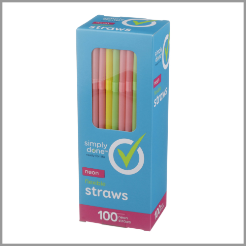 Simply Done Flexible Straws Neon 100ct