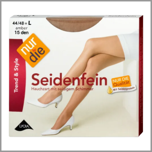 Seidenfein Thin Plain Tights Amber Large