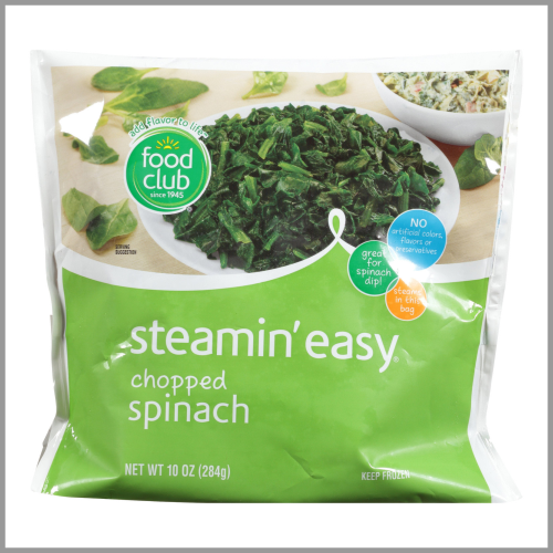 Food Club Steamin Easy Chopped Spinach 10oz