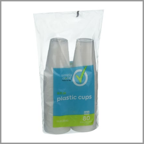 Simply Done Plastic Cups Translucent 9oz 80pk