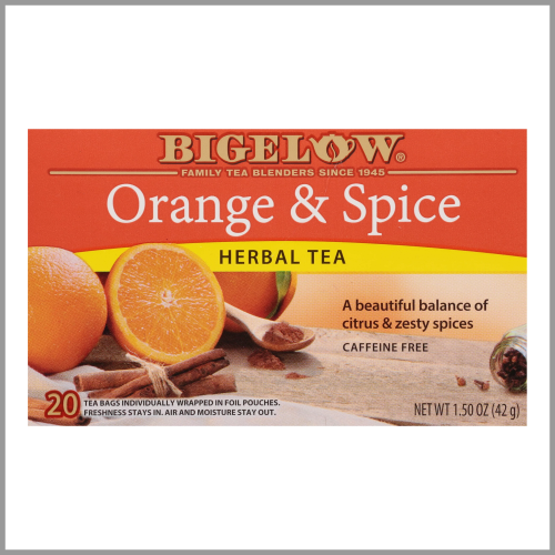 Bigelow Herbal Tea Orange and Spice 20pk
