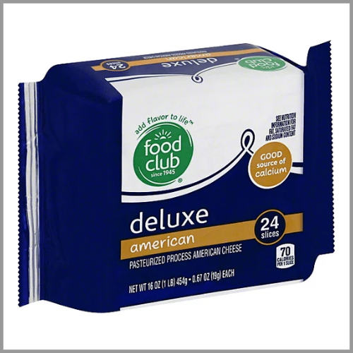Food Club Deluxe American Cheese 24ct