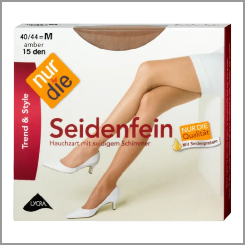 Seidenfein Thin Plain Tights Amber Medium