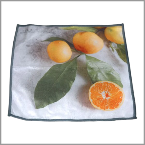 Zela Microfiber Dish Cloth Orange 10x10in