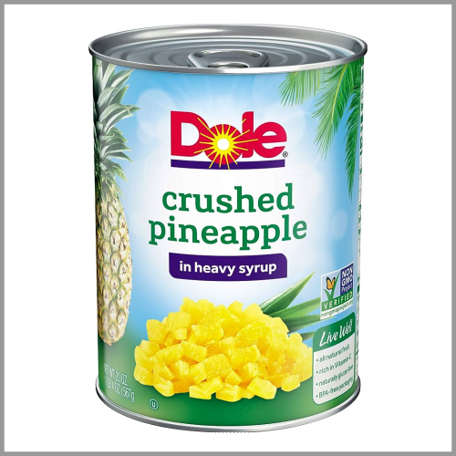 Dole Crushed Pineapple In Heavy Syrup 20oz