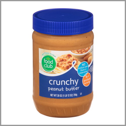 Food Club Peanut Butter Crunchy 28oz