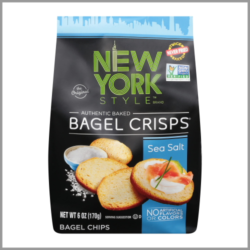 New York Style Authentic Baked Bagel Crisp Sea Salt 6oz