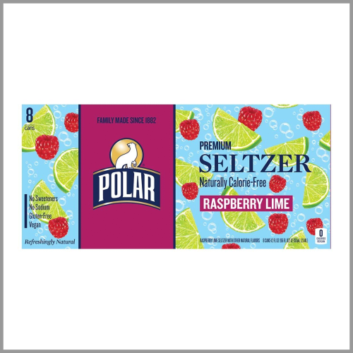 Polar Seltzer Raspberry Lime 8pk