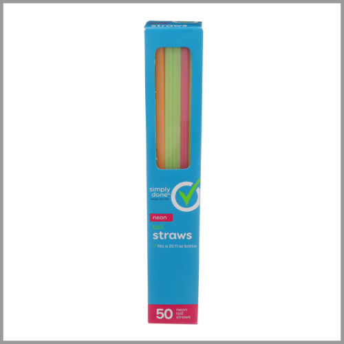 Simply Done Straws Tall Neon 50ct
