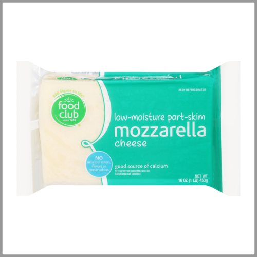 Food Club Cheese Mozzarella 16oz