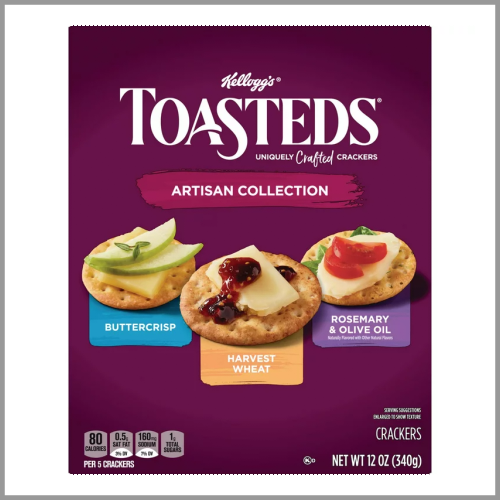 Kelloggs Toasteds Crackers Artisan Collection 12oz