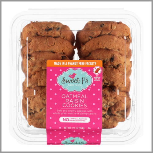 Sweet Ps Bake Shop Cookies Oatmeal Raisin 10pk
