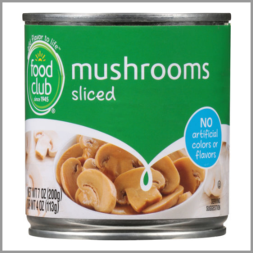 Food Club Mushrooms Sliced 4oz