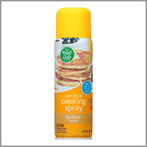 Food Club Cooking Spray Non Stick Butter Flavor 5oz