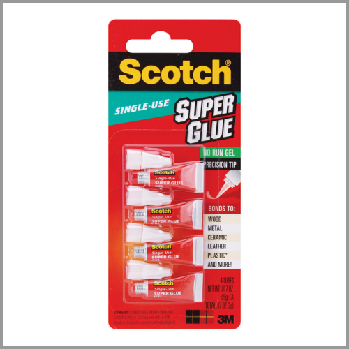 Scotch Super Glue Gel Single Use 0.017oz 4pk