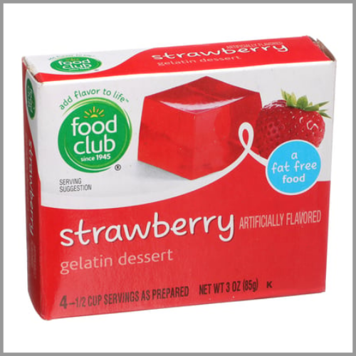 Food Club Gelatin Dessert Strawberry 3oz