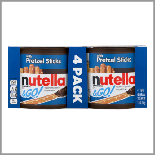 Nutella Hazelnut Spread and Pretzel Sticks 4pk