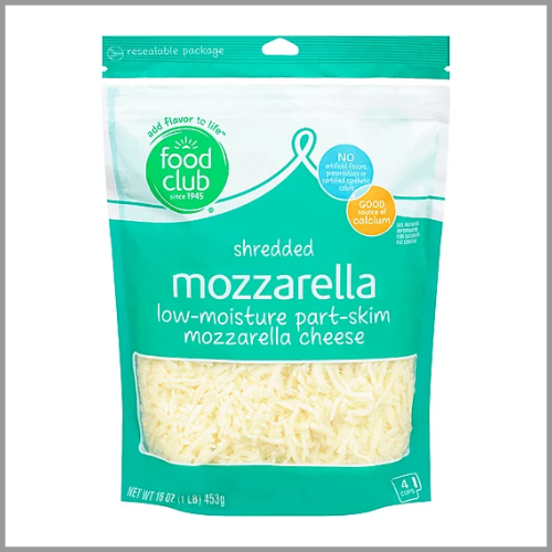 Food Club Shredded Cheese Mozzarella 16oz