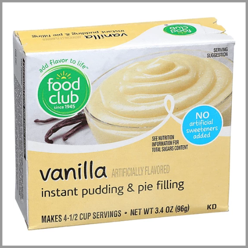 Food Club Instant Pudding Vanilla 3.4oz