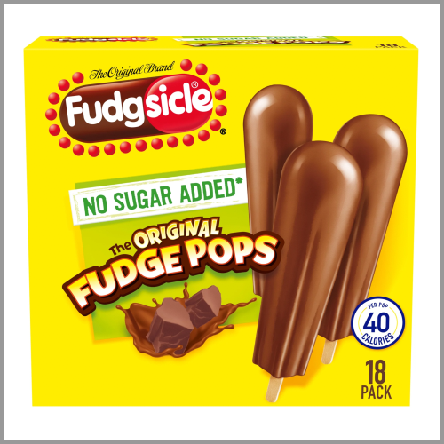 Fudgsicle No Sugar Added Original Fudge Pops 18pk
