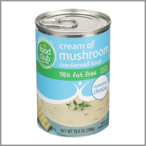 Food Club Soup Condensed Fat Free Cream of Mushroom 10.5oz