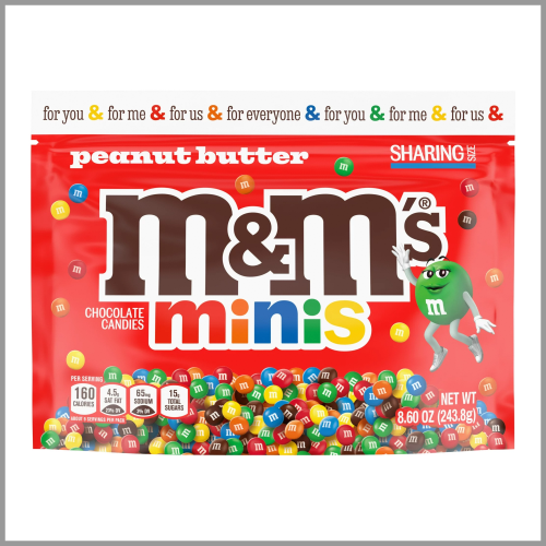M&Ms Minis Peanut Butter Milk Chocolate Candies 8.6oz