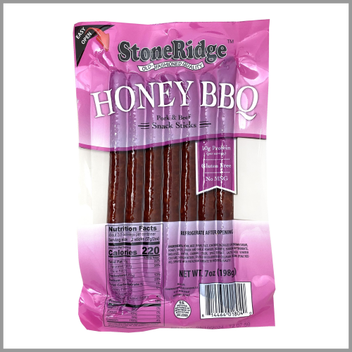 Stoneridge Snack Sticks Honey BBQ 7oz