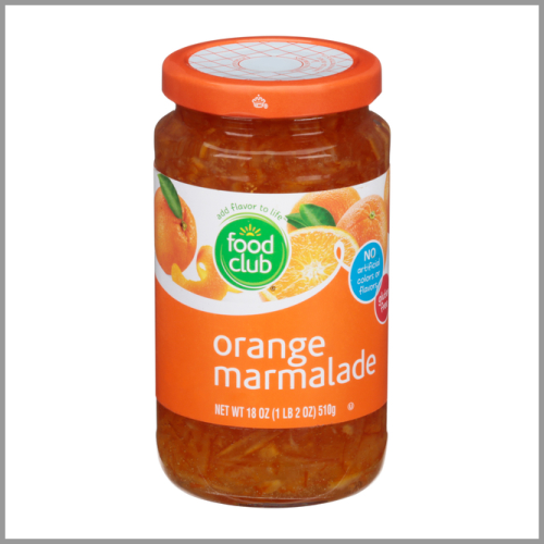 Food Club Orange Marmalade 18oz