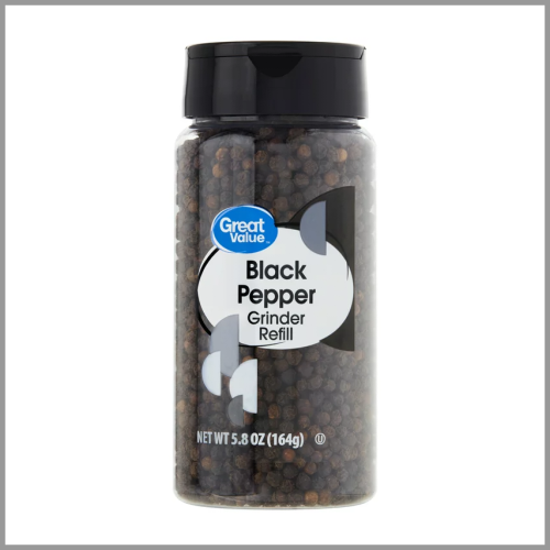 Great Value Grinder Refill Black Pepper 5.8oz