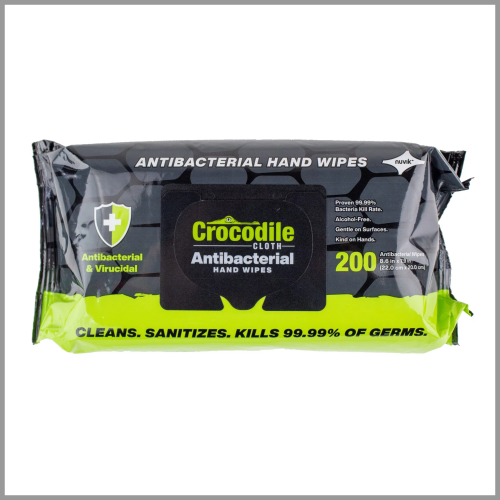 Crocodile Cloth Antibacterial Hand Wipes 200pk