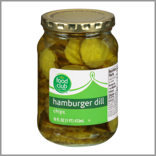 Food Club Pickles Hamburger Dill Chips 16oz