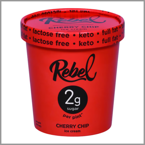 Rebel Ice Cream Keto Full Fat Cherry Chip 1pt
