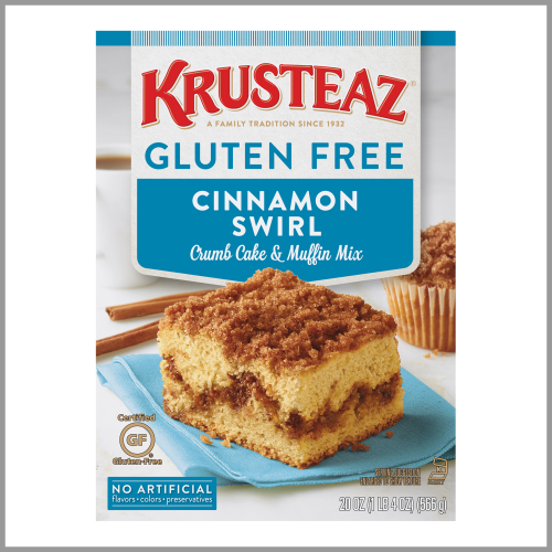Krusteaz Gluten Free Cinnamon Swirl Crumb Cake & Muffin Mix 20oz