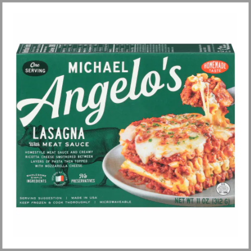 Michael Angelos Frozen Dinner Lasagna with Meat Sauce 11oz