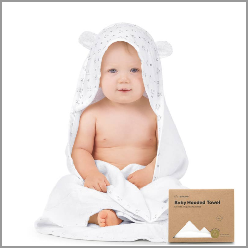 Kea Babies Towel Bamboo Hooded White