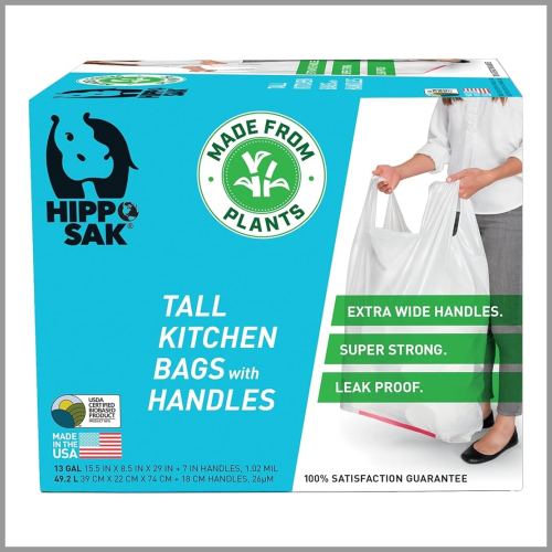 HippoSak Tall Kitchen Bags with Handles 140ct