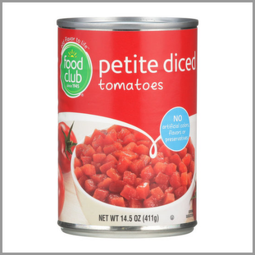 Food Club Tomatoes Petite Diced 14.5oz