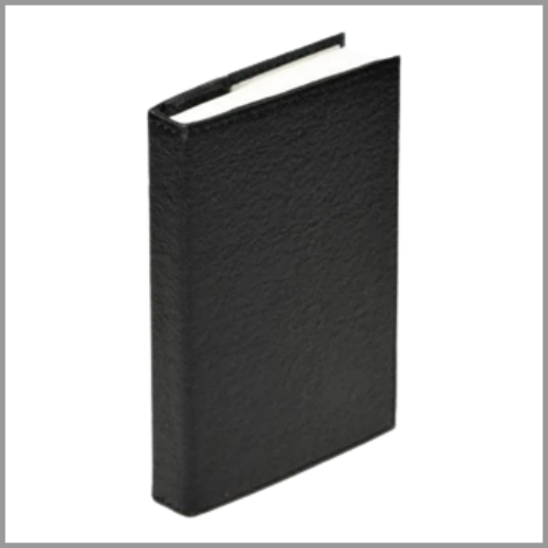 Public Goods Notebook Plant Leather Med Lined Black 4x6 1ea