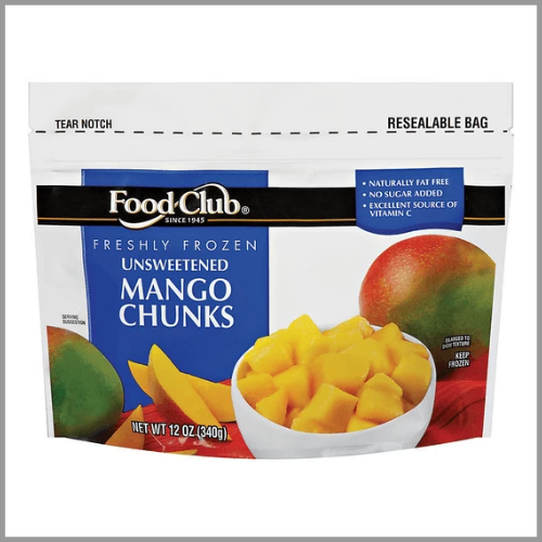 Food Club Mango Frozen Unsweetened Chunks 12oz