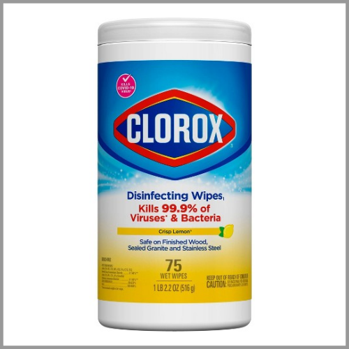 Clorox Disinfecting Wipes Crisp Lemon 75pk