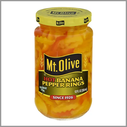 Mt Olive Banana Pepper Rings Hot 12oz