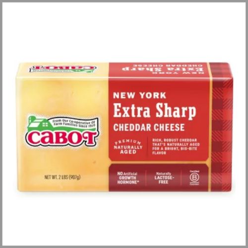 Cabot Cheese New York Extra Sharp Cheddar 2lbs