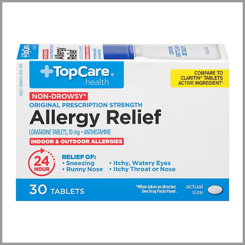 Topcare Loratadine Allergy Relief 10mg 30ct